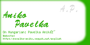 aniko pavelka business card